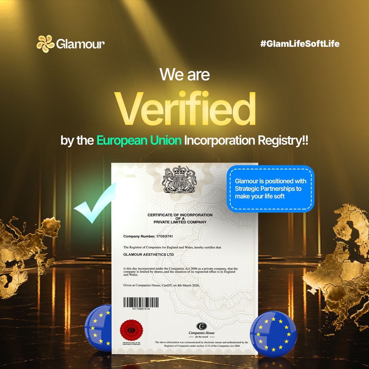 Glamour verified by the European Union Incorporation Registry